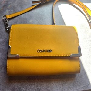 Calvin Klein yellow crossbody bag